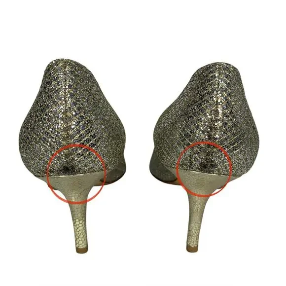 Jimmy Choo Isabel Champang Glitter High Heels Sz EU39 US9 - Picture 15 of 15